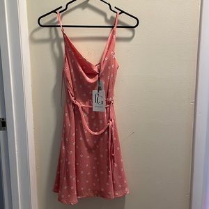 NWT lola grace white and pink floral mini dress